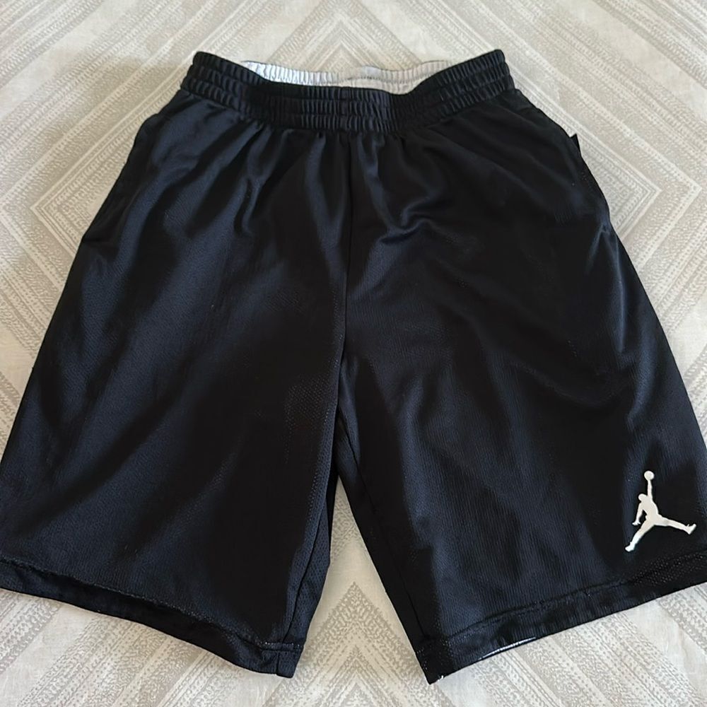 Jordan Boys Reversible Black & White Mesh Athletic Shorts